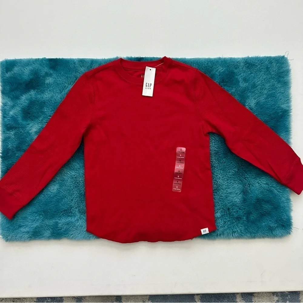 Gap Kids Red Long Sleeve Thermal Shirt Size S Boys